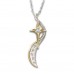 Footsteps to Heaven Necklace with Yellow Gold Plating and Fine Austrian Crystal