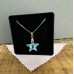 Fine Austrian Crystal Star necklace Blue in colour with Silver 925