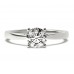 4 Prong Round 9k White Gold Naturally Mined Diamond Classic Solitaire Engagement Ring CTTW 0.50