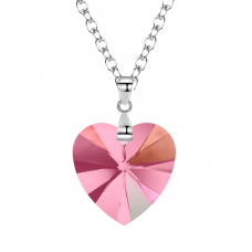 SWAROVSKI Heart Necklace - Light Pink